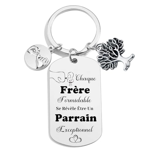JRZDFXS Cadeau Parrain Porteclef Chaque Frère Formidable Se Révèle Être Un Parrain Exceptionnel...