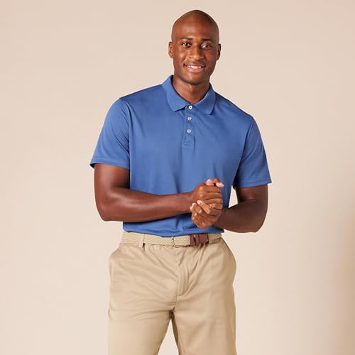 Image of Amazon Essentials Men's Moisture Wicking Golf Polo Shirt, Short Sleeve, Slim-Fit, Quick-Dry