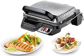 Tefal Ultra Compact Classic Grill Elektryczny, Srebrny/Czarny, 38 x 21 x 38 cm