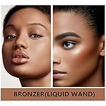 Go Ho Liquid Contour Wand,Liquid Bronzer Stick,Cream Face Bronze Concealer Contouring with Buildable Applicator,Easy to Blend & Long Lasting & Smooth Natural Matte Finish,05# Bronzer Liquid - Image 4