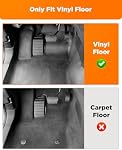 Car Floor Mats for Ford Transit 2026 2025 2024 2023 2022, Custom Fit All-Weather TPE Liners for Transit 150 250 350 (Not Fit for Connect), Heavy-Duty Black Van Accessories Full Coverage