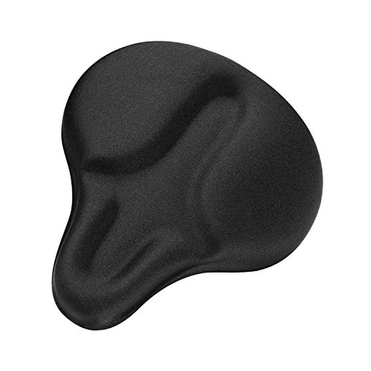 Xmifer Bike Seat Cover, Oversize Bike Seat Cushion Extra Soft Gel Bike Seat Cover Exercise Bike Seat Cover for Women Men Comfortable Bicycle Seat Cover for Exercise Bike Spin Bike Cruiser Bike