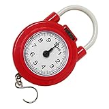 TOYANDONA Báscula Digital De Mano Con Gancho, Portátil, Alta Precisión, Color Rojo, Ligera, Compacta, Adecuado Para Pesca y Equipaje, Herramienta Práctica Para Viajes y Uso Doméstico