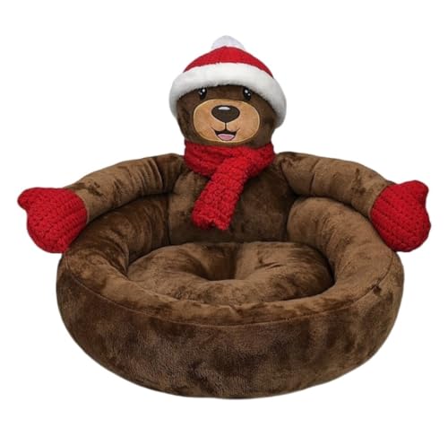 ペットニッチ 犬用ベッド 大型犬用 ぬいぐるみ犬ベッド ふわふわ 居心地の良い犬小屋 眠りやすい 不安 洗える犬用ベッド 室内用ペットハウス(C,40*30cm)