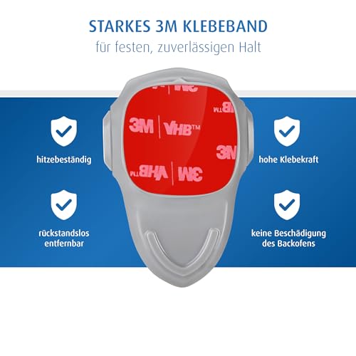 reer Backofen-Kindersicherung | Kinderschutz für die Küche | für ein sicheres Verschließen der Backofentür | grau