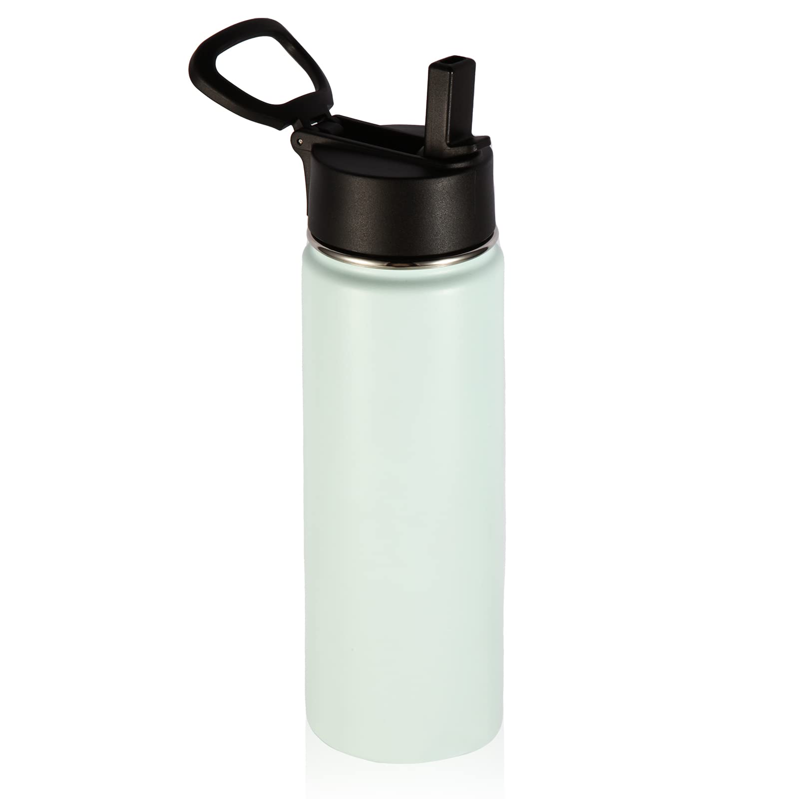 Volhoply 22 oz Insulated Water Bottles with Straw Lid, Stainless Steel Sports Bottle with Handle, Double Wall Vacuum Metal Water Cups Cup with Wide