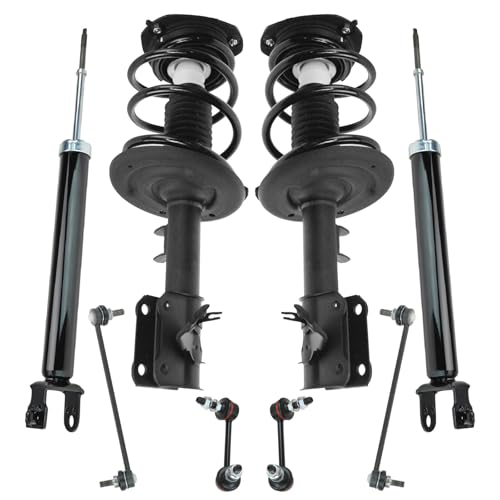 Image of TRQ Front and Rear Suspension Kit Complete Strut & Coil Spring Assembly Shock Absorber Sway Bar Stabilizer Link Compatible with 2007-2013 Nissan Altima