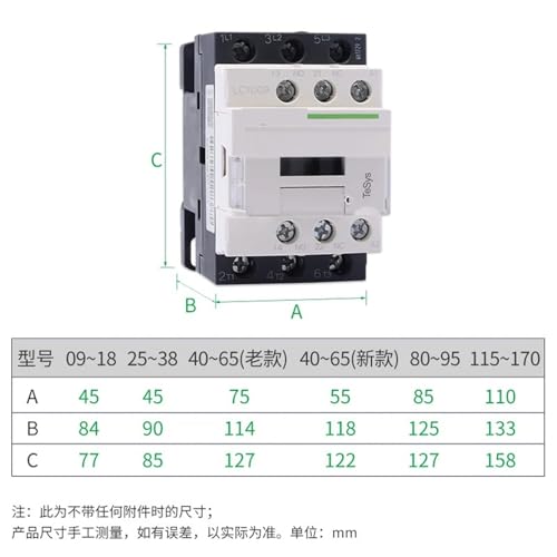 Contacteur AC LC1D25A 110V triphasé commande moteur LC1D09A 25A