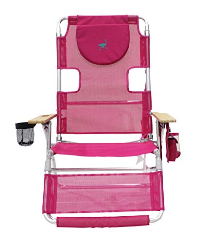 Ostrich 16In Altitude 3N1 Beach Chair & Lounger - Pink #TOP2