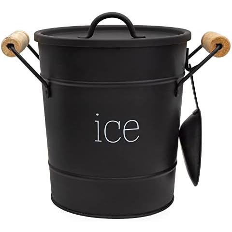 AuldHome Farmhouse - Cubitera de hielo esmaltada (negro) Cover