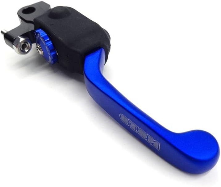 Motorcycle Foldable Adjustable Brake Lever, Universal Aluminium Alloy Brake Handle for CRF RMZ YZF SX SSR KAYO T6 T4 K6 NC250 CB250 Dirt Bike Parts (Blue)
