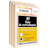 Creative Deco 3 x A4 Tablero Madera Manualidades Contrachapado | 300 x 210...