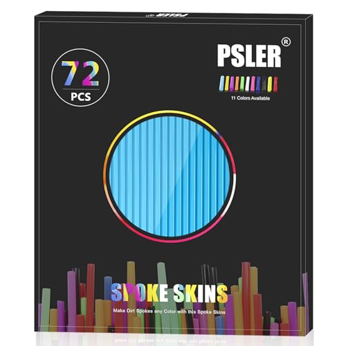 PSLER 72x Couvre Rayons de Protection pour Vélo Moto Fauteuil, Bleu Ciel