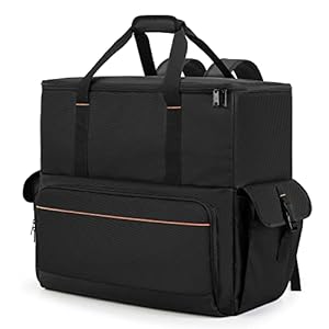 Trunab Mallette de Transport pour Tour d’Ordinateur de Bureau, Sac à Dos PC pour Boîtier de Processeur Principal d’Ordinateur, Clavier, Câble et Souris, Écouteurs, Sac Uniquement, Noir