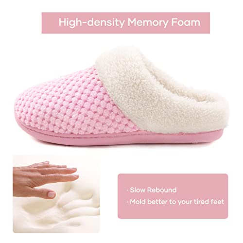 Image of ULTRAIDEAS Women's Breathable House Slippers with Memory Foam, Lightweight Cotton Blend Lining, Indoor Outdoor Slip On Design, Non Slip Rubber Sole for Bedroom, Machine Washable