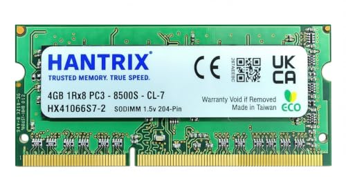 Image of 4GB DDR3 1066MHz Laptop RAM PC3-8500S 204-Pin SO-DIMM Notebook Memory Module | 1.5V Single Rank 1Rx8 Laptop Upgrade | Premium Korea Chips Hardware Stick | 3-Year Warranty