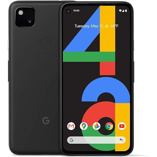 Google Pixel 4a with 5G, 6.2″, 128GB, 6GB RAM, Unlocked Cellular – Just Black (Renewed)