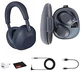 Sony WH-1000XM6 Wireless Noise Canceling Headphones (Blue) (Blue) Bundle