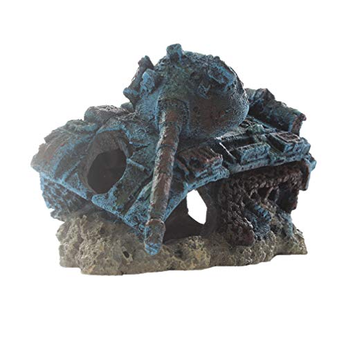 emours Ruin Tank Reptile Fish Hideout Cave Aquarium Decor Medium