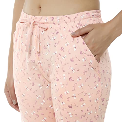 Image of Amante Womens Pink Cherry Printed Relaxed Fit Sleep Shorts