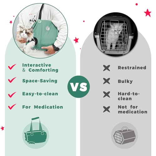 Supet Bolsa De Transporte Para Gatos, Bolsa De Transporte Macia Para Gatos, Bolsa De Contenção Respi