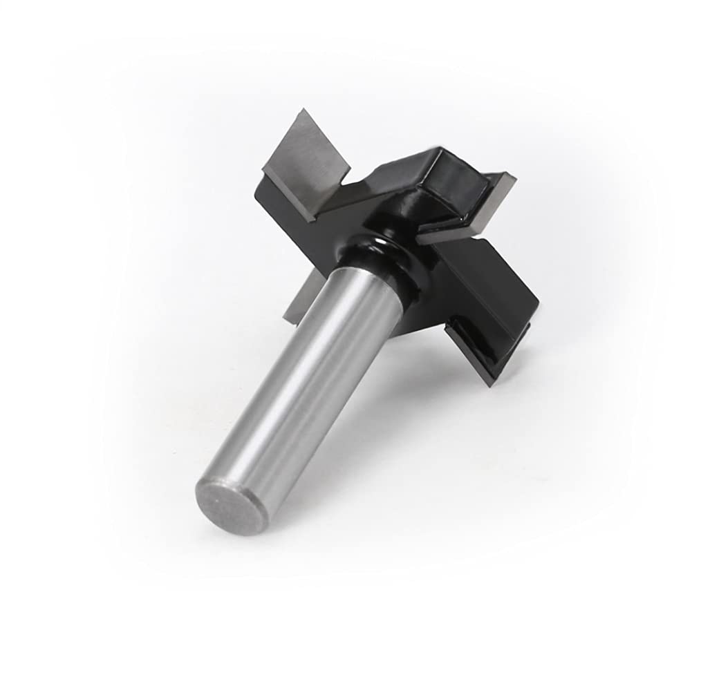 Fresa a T Scanalatura a T, diametro di taglio da 2 pollici, gambo da 12 mm, 4 flauti fresa per piallatura, fresa per smussatura, fresa per superficie, fresa per pannelli, fresa per legno