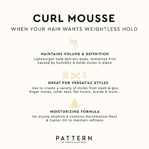 Pattern Beauty By Tracee Ellis Ross Curl Mousse, 8 Fl Oz, Volume And Hold For Curlies, Coilies And Tight-Textured Hair, 3A-4C #TOP4