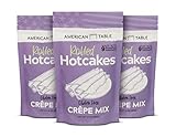 Gluten Free Rolled Hotcakes Crepe Mix by American Table, Made with American-Grown Ingredients & Pure Vanilla, French-Style, Non-GMO, Low Sugar, No Preservatives, Makes 72 Crepes (14 oz, Pack of 3)