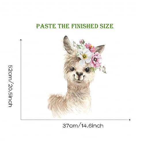 Cute Alpaca Cub Vinilo Decorativo de Pared sacinora miniatura 5