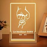 💝Cadre Décoratif Robuste - La base réglable en forme de U est robuste et stable, vous permettant de le placer sur un bureau, une table à manger, une table basse, une étagère ou une table de chevet. Pendant la journée, il sert de cadre décoratif parfait et la nuit, il émet une lumière chaleureuse, offrant à papa un véritable régal pour les yeux. Chaque pièce est soigneusement fabriquée à la main, inspectée et emballée pour garantir qu'elle arrive comme le cadeau parfait.