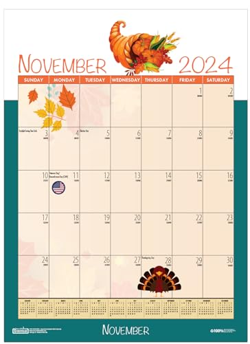 House of Doolittle 2024-2025 Monthly Seasonal Wall Calendar, Academic, 12 x 16.5 Inches, July - June (HOD3395-25)