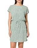 karo kleid mädchen kurzes Kleid mit Rundhalsausschnitt und Kappen-Armen, gesmokte Taille mit Kordelzug, V-Ausschnitt im Rücken mit Querbändern