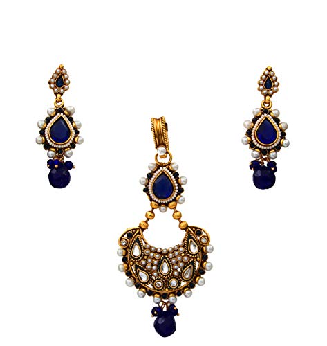 Pendientes de cobre chapado en oro Multi Blue Blue-Crystal el regalo perfecto de aniversario
