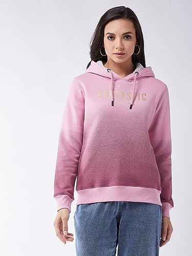 Image of Modeve Women Printed Hooded Sweatshirt for Winter