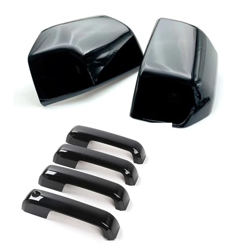 Couvercle poignée de porte Ford F150 protection rétroviseur noir brillant