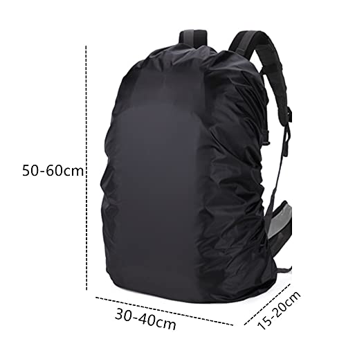 Image of 2 Pack Waterproof Rain Cover for Backpack, Waterproof Backpack Cover 45-50L Adjustable Bag Rain Cover for Camping, Hiking,Hunting, Traveling, Biking and More