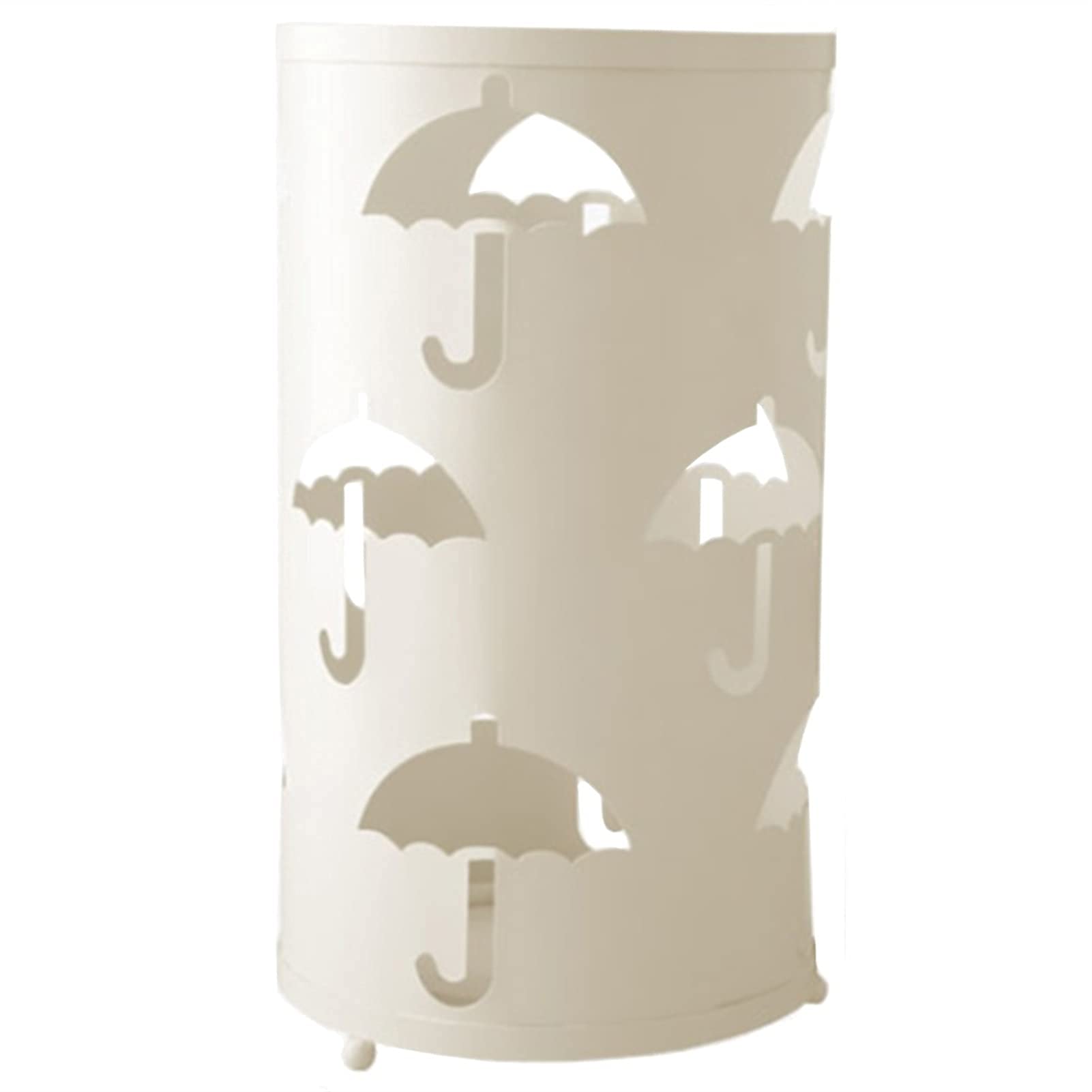 Porte-parapluie pour organisateur peu encombrant en métal beige
