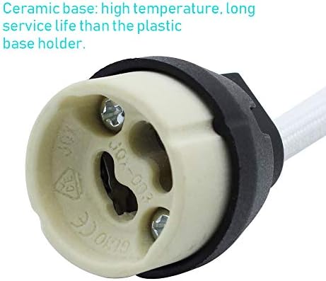 BlueXP 8 Pack GU10 Lamp Holder 2A 250V GU10 Ceramic Lamp Bases Connector with Terminal Box Socket for GU10 LED Light Bulbs Halogen Bulbs Downlights Main Connector Adapter Fitting