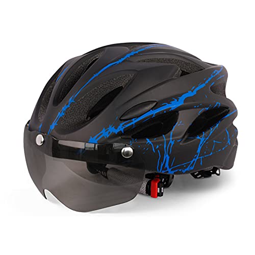 Casco de bicicleta con gafas magnéticas extraíbles para ciclismo seguro