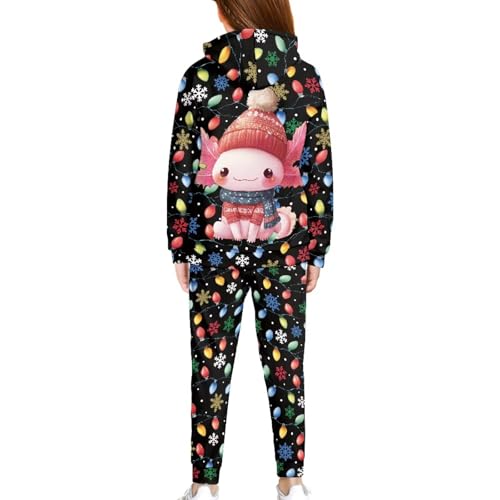 WELLFLYHOM Girls Pants Sets Graphic Pullover Hoodie and Jogger Pants 2 Pcs Long Sleeve Fall Clothes Set (5-12T)2
