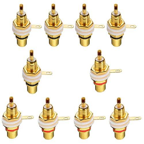 Conector RCA hembra de montaje en panel 10 piezas miniatura 1