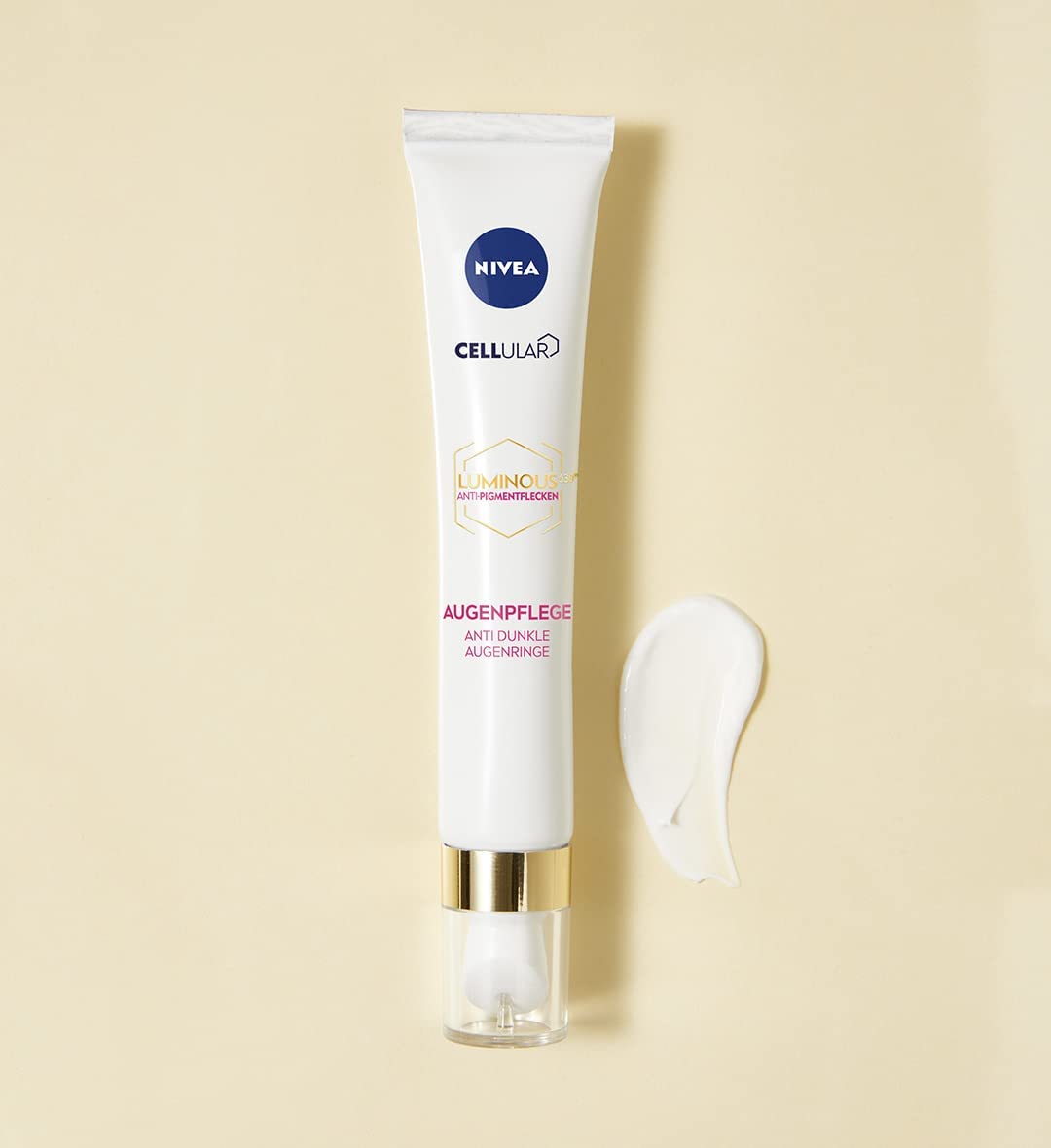 NIVEA Luminous630 Przeciwzmarszczkowy krem krem pod oczy z kofeiną, kwasem hialuronowym i thiamidolem, 15 ml
