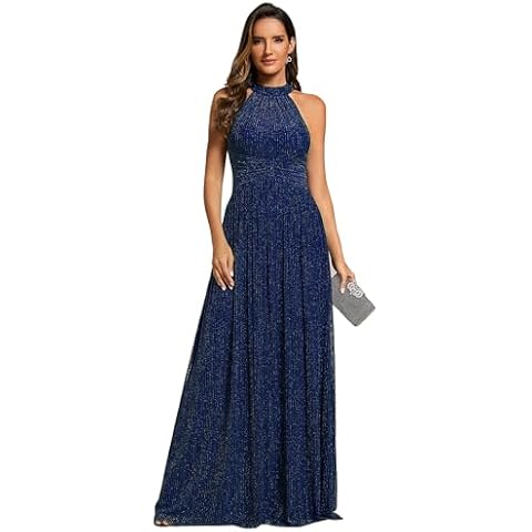 Ever-Pretty Navy Blue Halter Neck Evening Dress Cover