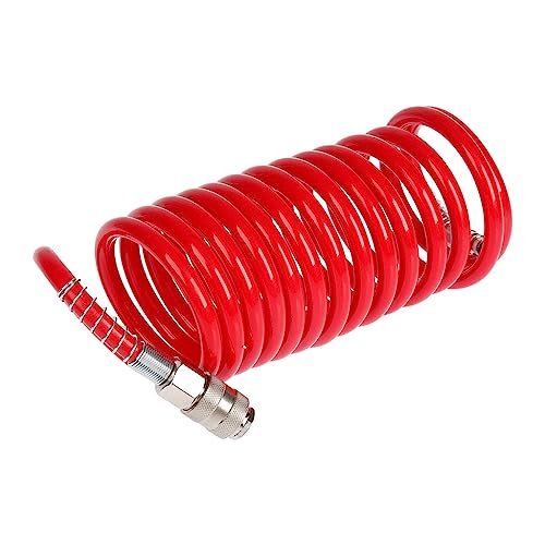 OROK 643307 - Tuyau Air Comprimé Spiralé 4m avec Raccords Universels - Flexible Pneumatique Rétractable 6,5x10mm pour Compresseur et Outils Atelier