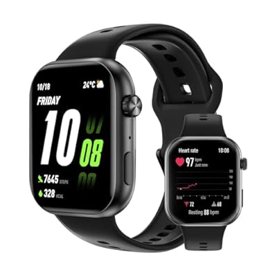 HONOR Choice Watch 2i 1.85" AMOLED Bluetooth Calling Smartwatch 109 Modos de Fitness Batería 14 Días Spo2 Monitor de Ritmo Cardíaco y Estrés Sleep Tracker Android iOS Negro