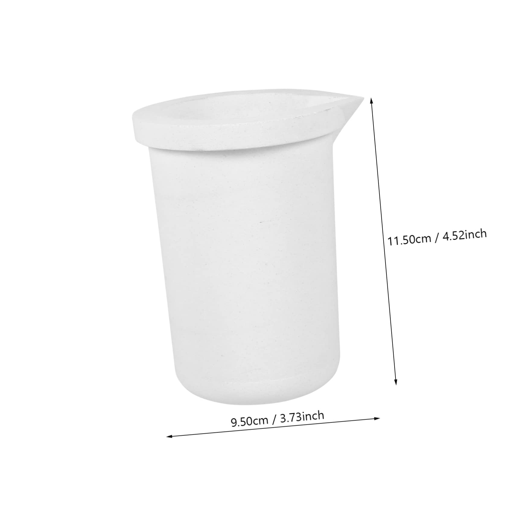 Artibetter 2Kg Fused Quartz Crucible for Melting Metals Melting Pot for Heat Conduction Durable Casting Tool