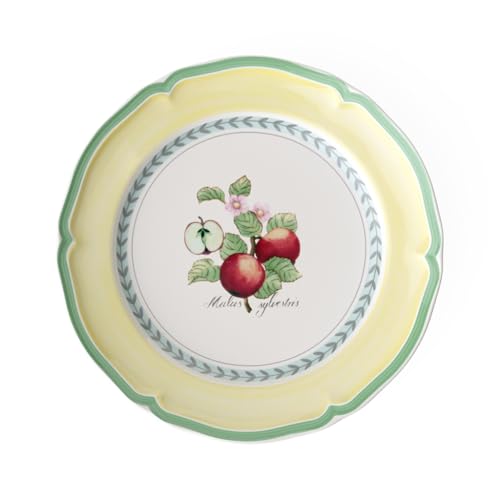 Villeroy & Boch French Garden Valence Dinner Plate : Apple, 10.25 in, Premium Porcelain, White/Multicolored by Villeroy & Boch - Used condition - US$29.96