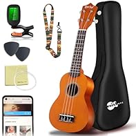 High-Quality Craftsmanship: Our ukulele is designed with selected fine basswood for the body, solid wood for the neck, and blackwood for the fingerboard and bridge that will last through the years and provide a smooth, comfortable touch as you play S...