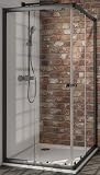 Saqu Aqua Sun Douchecabine hoekinstap met schuifdeur 90 x 90 x 180 cm, mat zwart