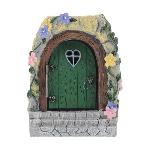 Porte de fée pour tronc arbre et décoration de jardin féerique miniature